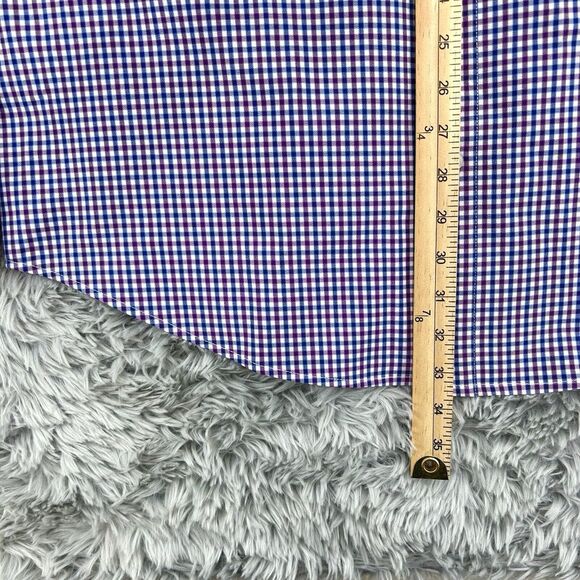 Mizzen Main Shirt Men XXL Gingham Check Leeward Trim Fit Long Sleeve Performance - Picture 5 of 8